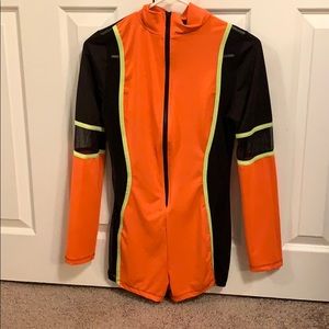 Neon racer jumpsuit/ Shorts